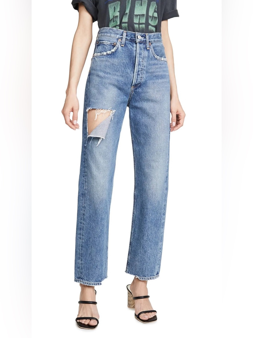 AGOLDE Mid Rise Loose Fit 90’s Jeans - Portal Size 26